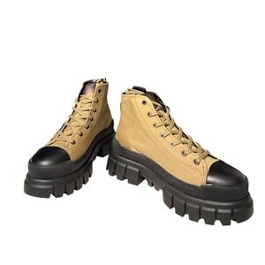 NEW Palladium Revolt Hi TX Chunky Heel Ankle Platform Brown Shoes Size 6.5